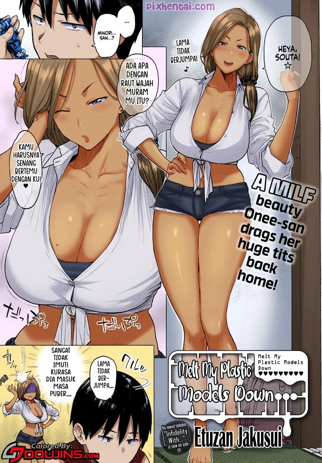 A MILF Beauty Onee-san drags her Huge Tits back Home